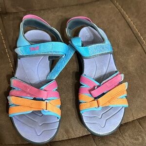 Teva Kids Sandals in Pink, Blue, and Orange